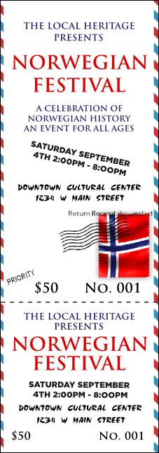 Postcard Event Ticket Product Front