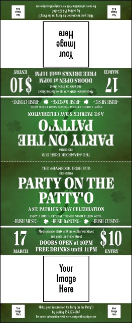 St Patrick's Day Shamrock Table Tent Product Front