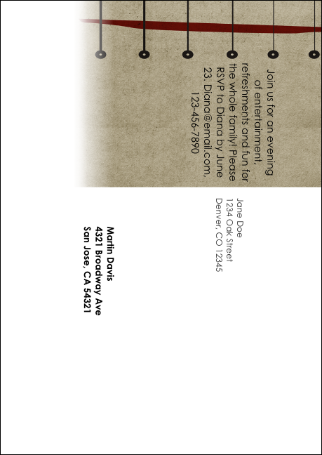 Acoustic Strings Postcard Mailer Product Back