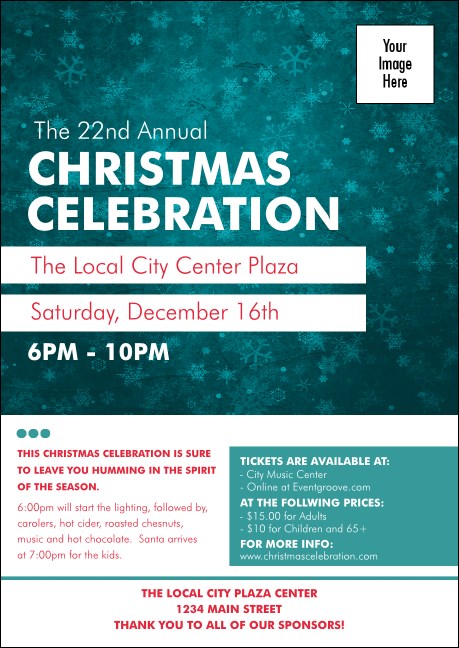 Holiday Snowflake Postcard Mailer Product Front