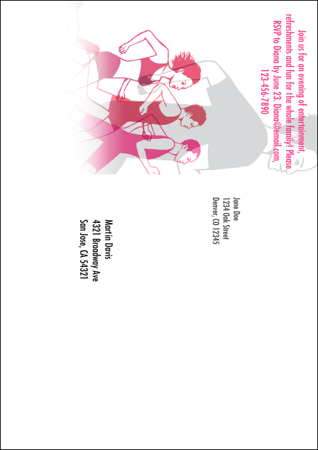 Run for a Cause Pink  Postcard Mailer Product Back