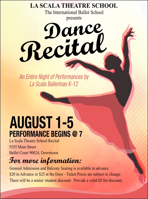 Dance Silhouette Flyer Product Front