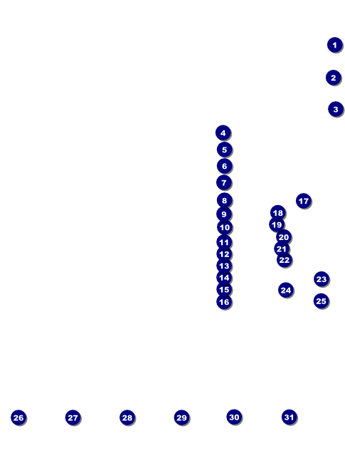 Portland Flyer (black and white) Front Field Markers