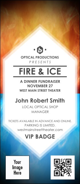 Fire and Ice VIP Event Badge Large
