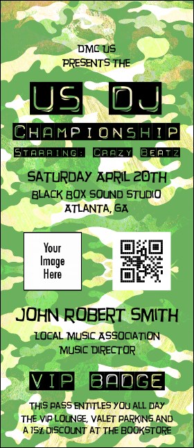 Camouflage VIP Event Badge Large