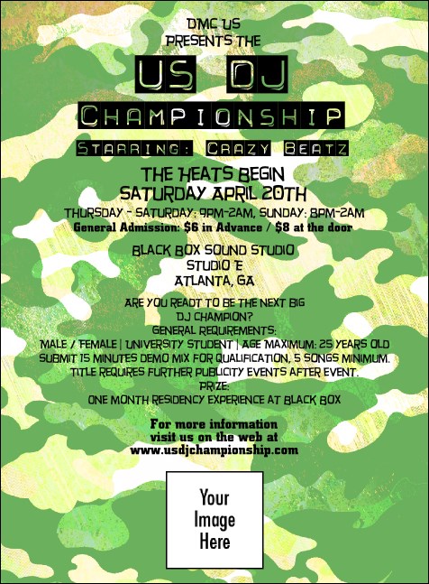 Camouflage Invite Product Front