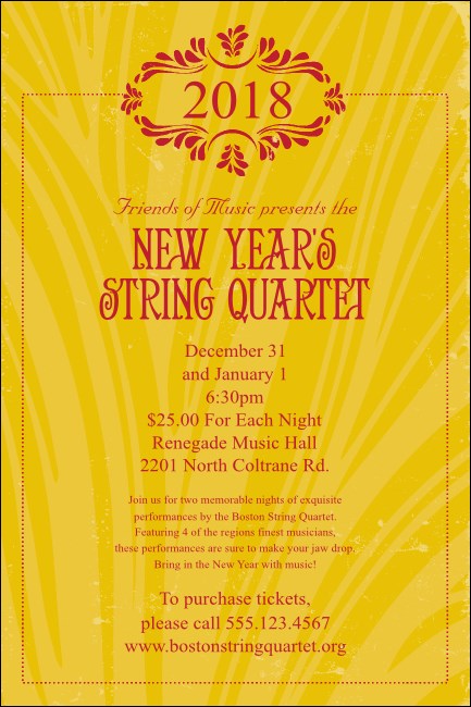 Year Gold Semi-Formal Poster Product Front