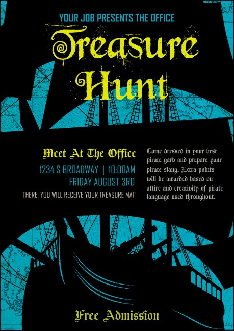 Pirate Ship Postcard Product Front