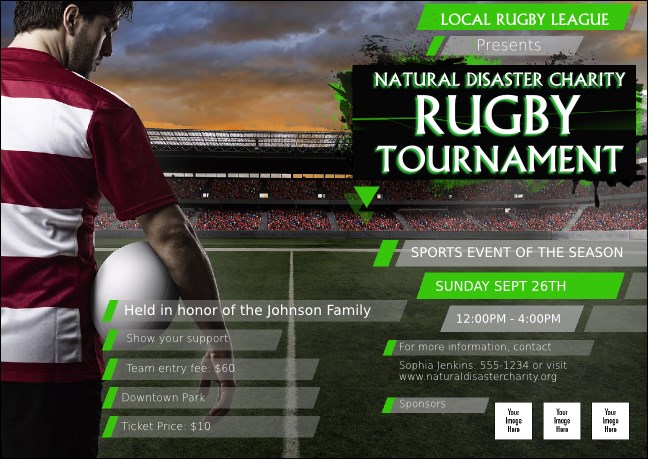 Rugby Stadium Postcard Product Front