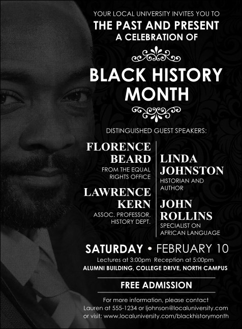 Black History Month Invitation Product Front