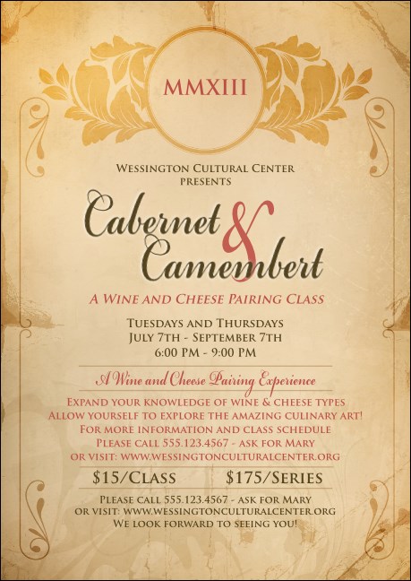 Year Parchment Paper Club Flyer